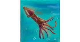 Drawing of Squid by Aami