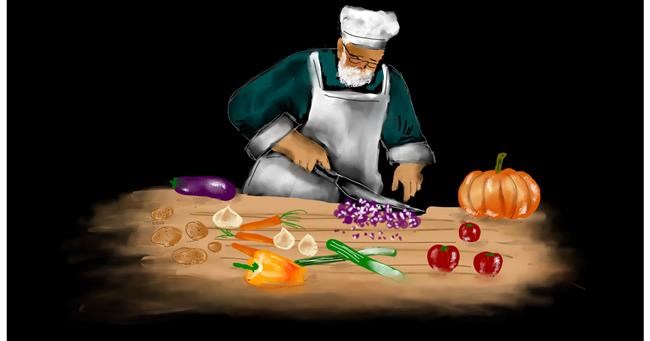 Drawing of Chef by Eclat de Lune