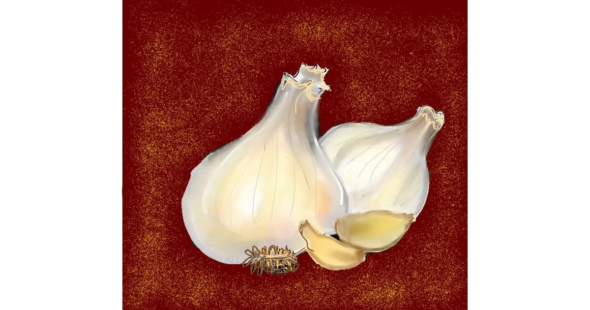 Drawing of Garlic by Dream