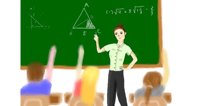 Drawing of Teacher by Wizard