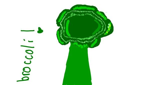 Drawing of Broccoli by Claudia
