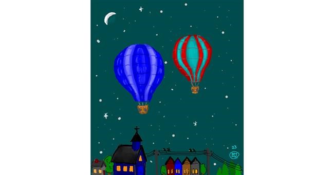 Heißluftballon-Zeichnung von GreyhoundMama
