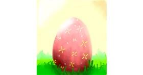 Drawing of Easter egg by Lyv