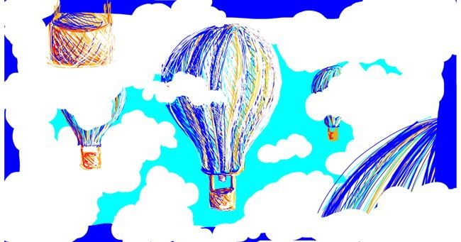 Drawing of Hot air balloon by Dugan
