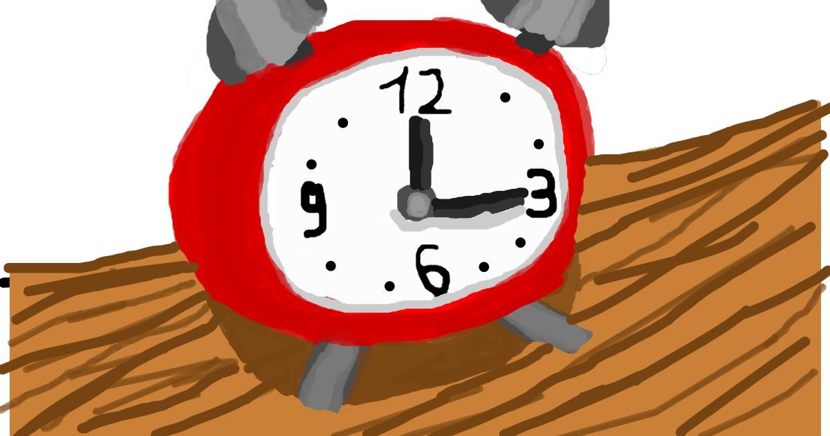 Drawing of Alarm clock by Unmoeglicher