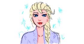 Drawing of Elsa (Disney) by Poop