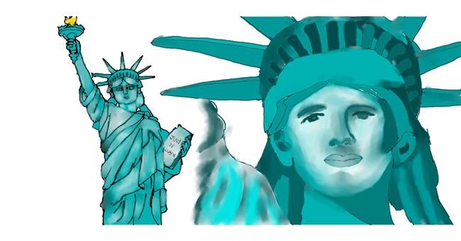 Drawing of Statue of Liberty by Kim