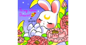 Drawing of Bunny by Holy Kirbo