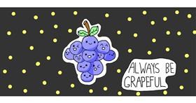 Drawing of Grapes by Hamster