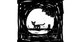 Drawing of Cat by thebrain