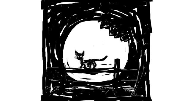 Katze-Zeichnung von thebrain