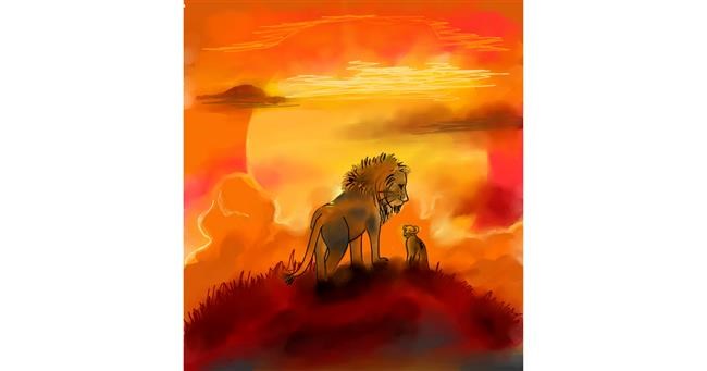 Drawing of Simba (Lion King) by Keke •_• - Drawize Gallery!