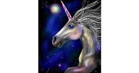 Drawing of Unicorn by Leah