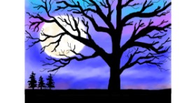 Drawing of Tree by Debidolittle
