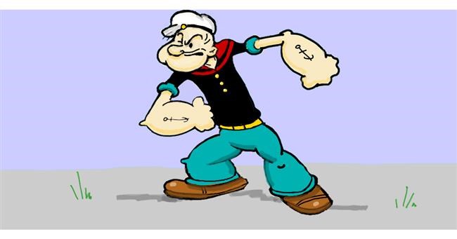 Drawing of Popeye by shiNIN