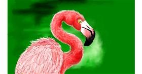 Flamingo-Zeichnung von DaVinky