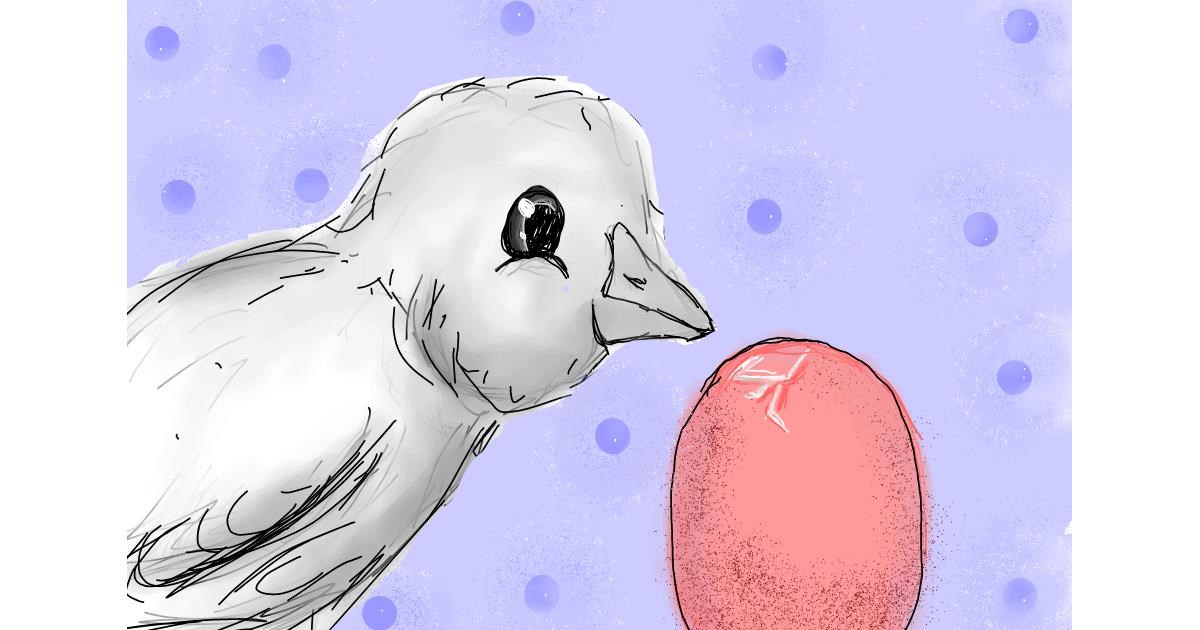Drawing of Easter chick by Milk