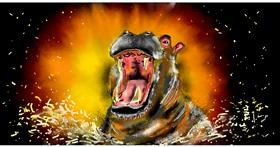 Drawing of Hippo by Eclat de Lune