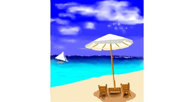 Drawing of Beach by Joze