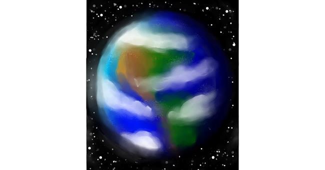Drawing of Earth by 🌌Mom💕E🌌