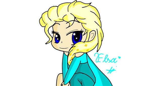 Drawing of Elsa (Disney) by Holy Kirbo