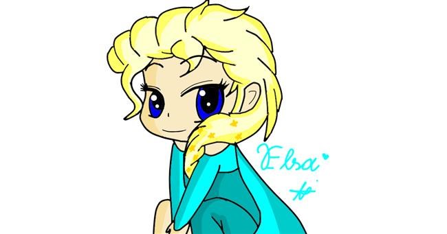 Drawing of Elsa (Disney) by Holy Kirbo