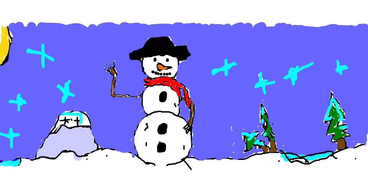 Snowman Drawing By Jayden Draw And Guess Gallery