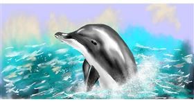 Drawing of Dolphin by Eclat de Lune