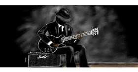 Drawing of Guitar by Çhåching