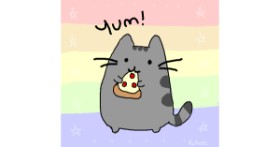 Drawing of Pizza by Burrito cat 😸