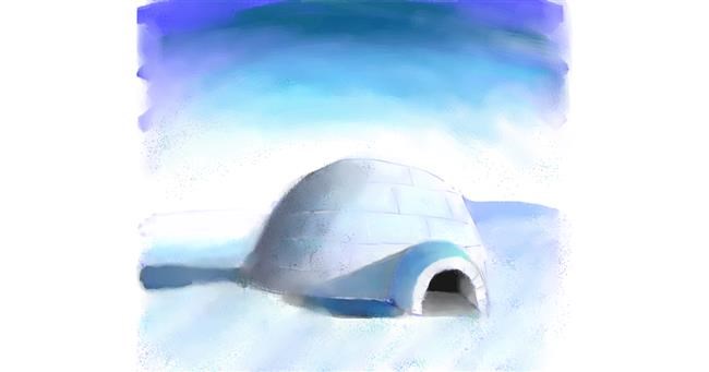 Drawing of Igloo by Ebony Bones