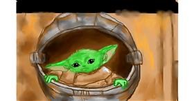 Drawing of Baby Yoda by atun :D