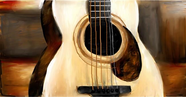 Drawing of Guitar by Soaring Sunshine