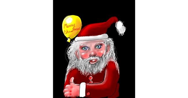 Drawing of Santa Claus by Leah