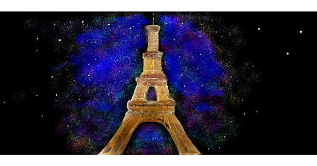 Drawing of Eiffel Tower by Soraya