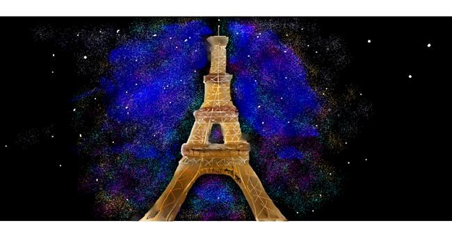 Drawing of Eiffel Tower by Soraya