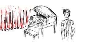 Drawing of Piano by fizhii
