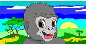 Drawing of Monkey by jule