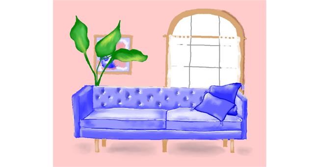 Drawing of Couch by Cec