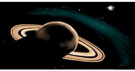 Drawing of Saturn by Swimmer 