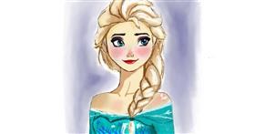 Drawing of Elsa (Disney) by Ryōmen
