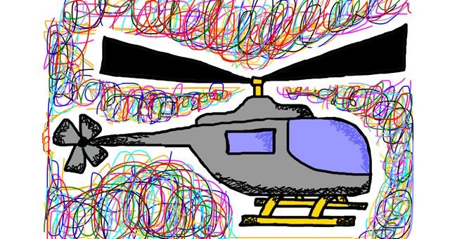 Drawing of Helicopter by Natalie