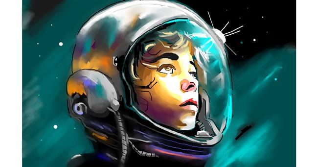 Drawing of Astronaut by Herbert
