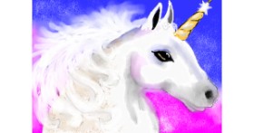 Drawing of Unicorn by Debidolittle