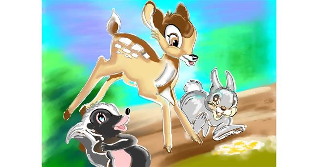 Bambi-Zeichnung von ⋆su⋆vinci彡