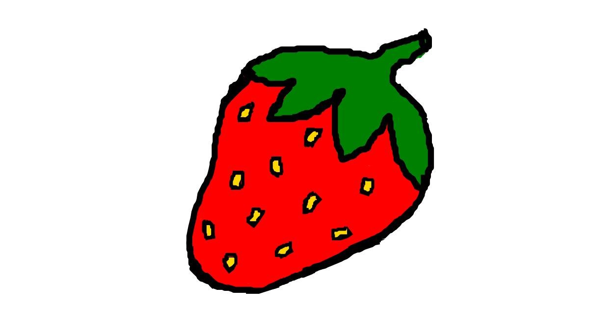 Drawing of Strawberry by Pollyanna