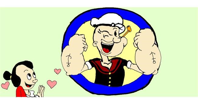 Drawing of Popeye by Kim