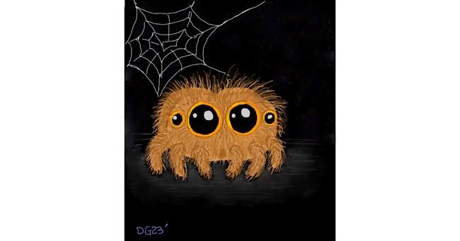 Drawing of Spider by GreyhoundMama