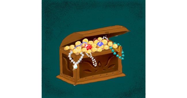 Drawing of Treasure chest by Andromeda
