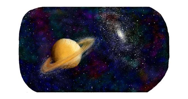 Drawing of Saturn by Sara